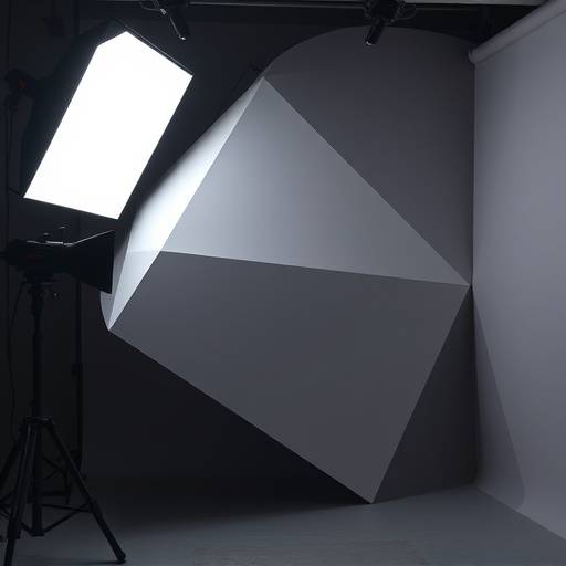 An abstract image representing studio lighting equipment.