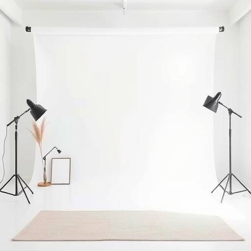 Cozy, minimalist studio with a seamless white backdrop and soft lighting.