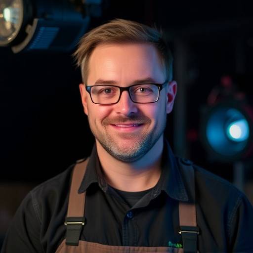 Portrait of Ben Carter, Lead Lighting Technician.